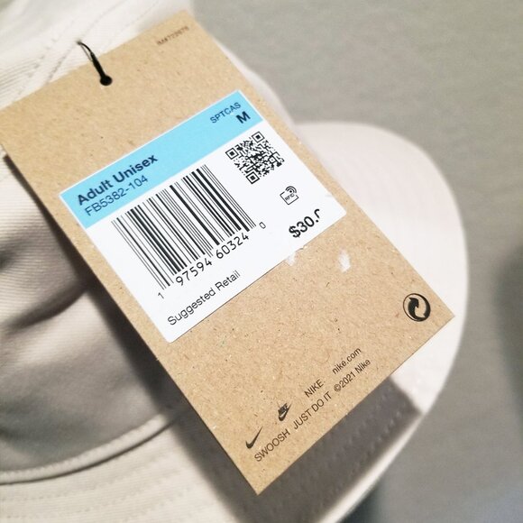 NEW Nike Unisex Swoosh Apex Bucket Hat Light Orewood Brown/Sail Size M or L $30 - Picture 7 of 13
